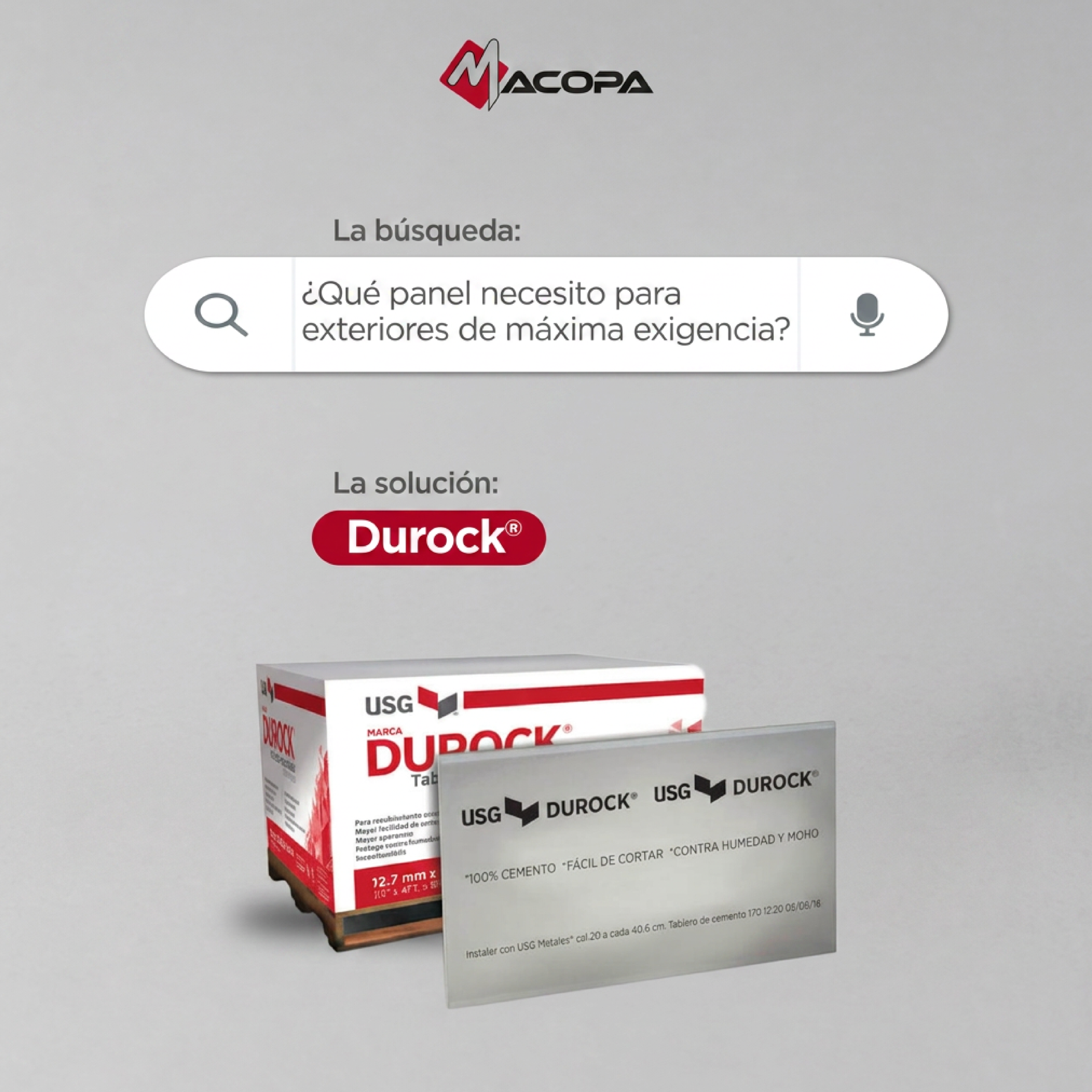 sistema Durock para exteriores